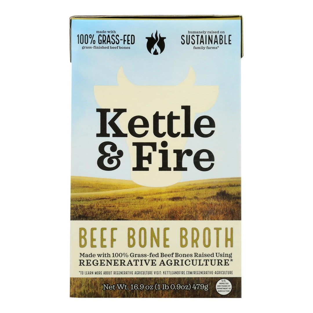 Kettle And Fire - Bone Broth Beef Rgentv - Case Of 6 - 16.9 Oz - Maras Green