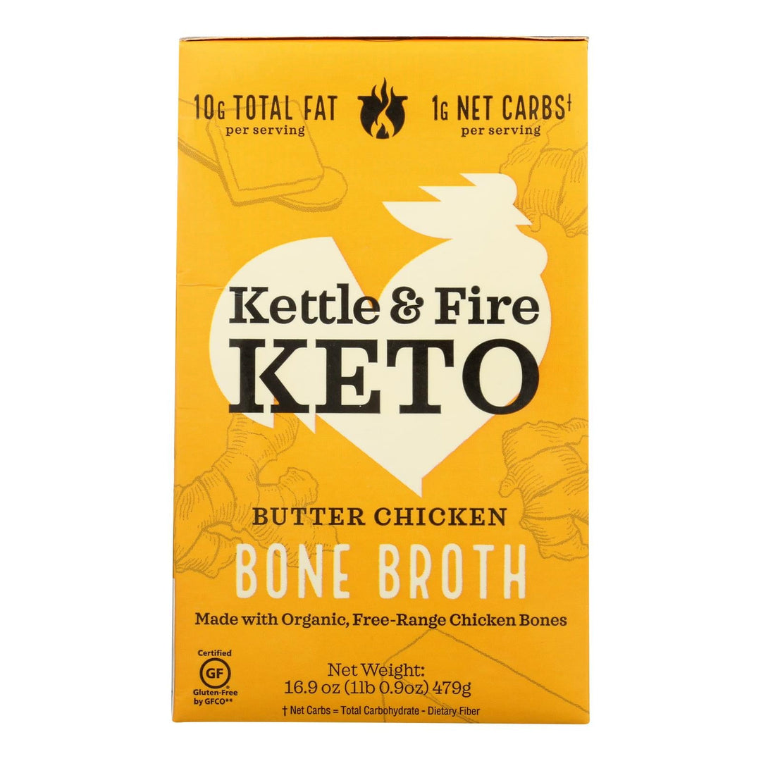 Kettle And Fire - Bone Broth Butter Chicken - Case Of 6 - 16.9 Oz - Maras Green
