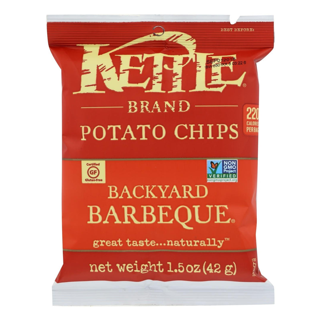 Kettle Brand Potato Chips - Backyard Barbeque - 1.5 Oz - Case Of 24 - Maras Green