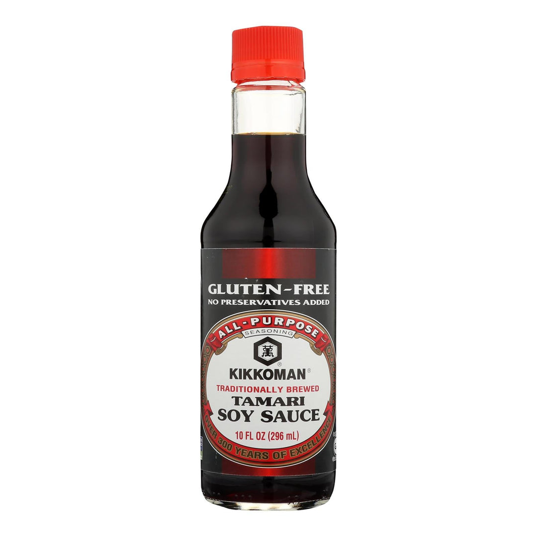 Kikkoman Tamari Soy Sauce - Naturally Brewed - Case Of 6 - 10 Fl Oz - Maras Green
