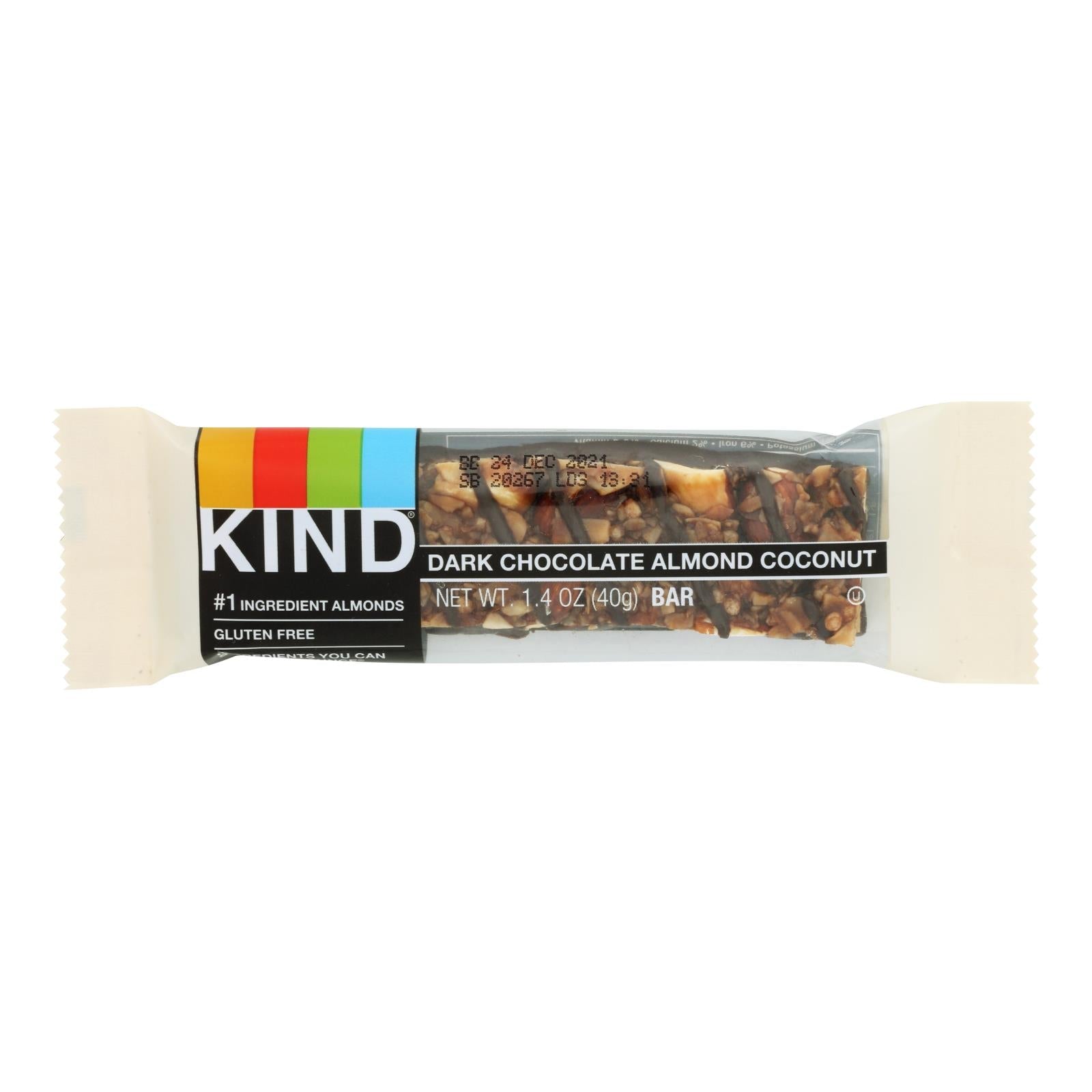 Kind - Bar Dark Chocolate Almond Coconut - Case Of 12 - 1.4 Oz - Maras Green