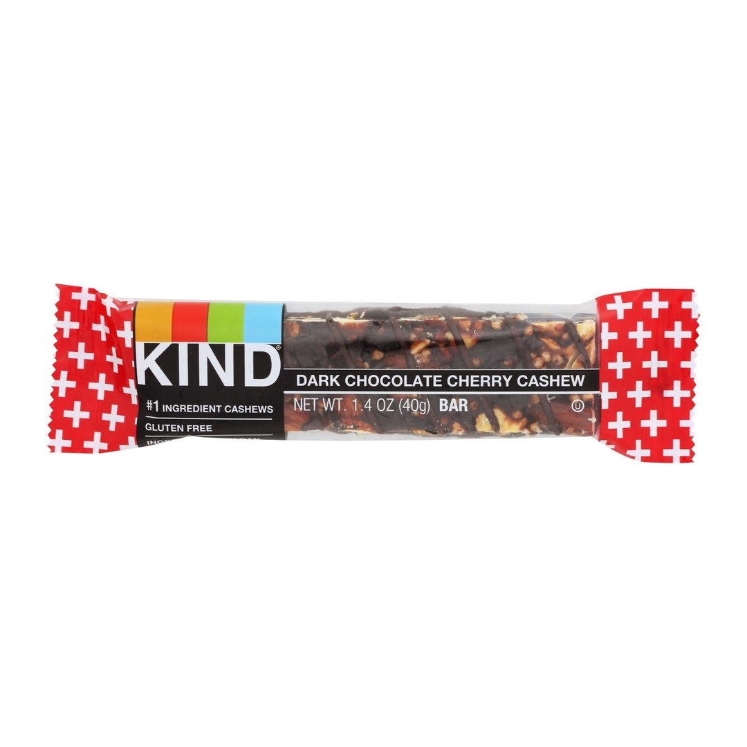 Kind - Bar Dark Chocolate Cherry Cashew - Case Of 12 - 1.4 Ounces - Maras Green