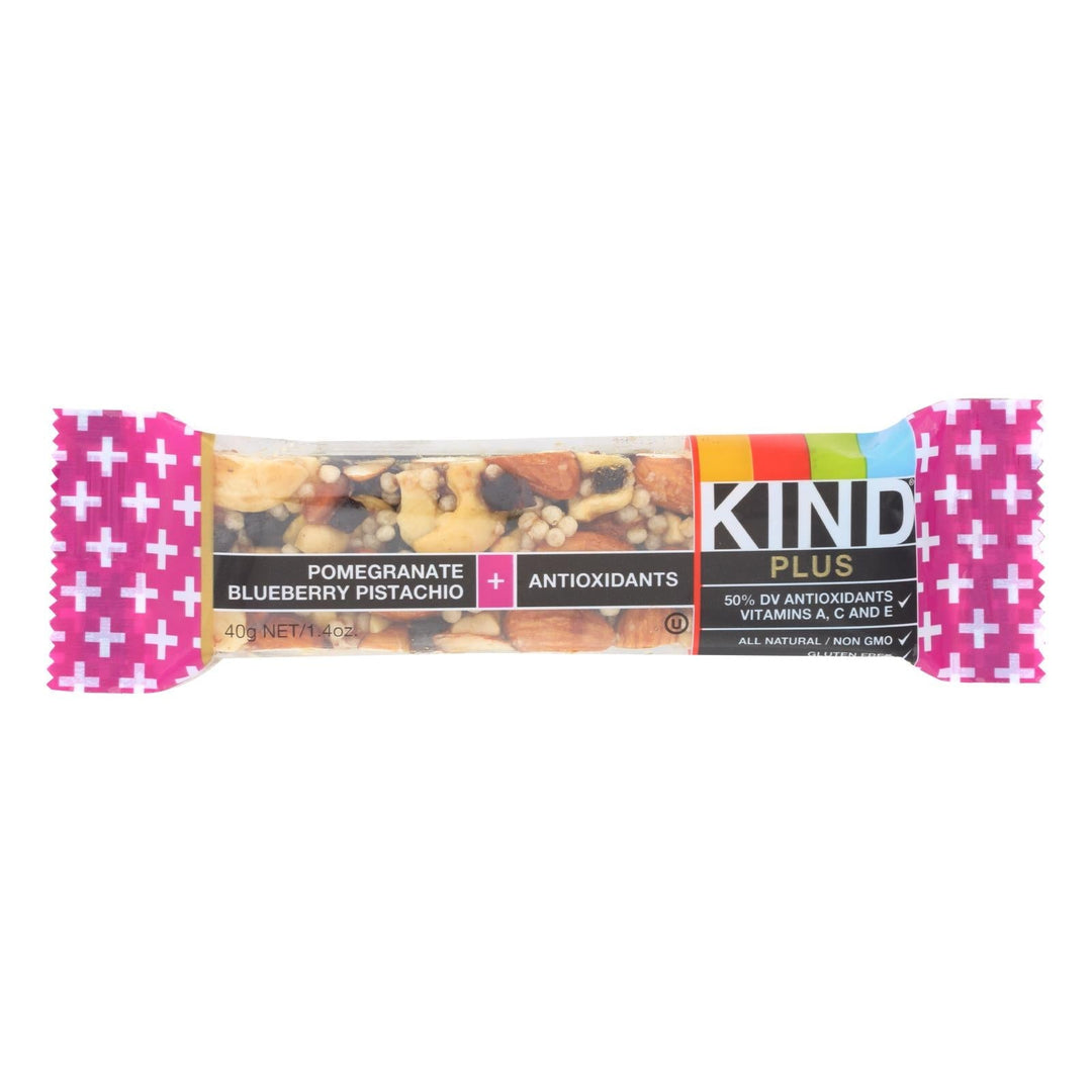 Kind Bar - Pomegranate Blueberry Pistachio Plus Anti - oxidants - Case Of 12 - 1.4 Oz - Maras Green