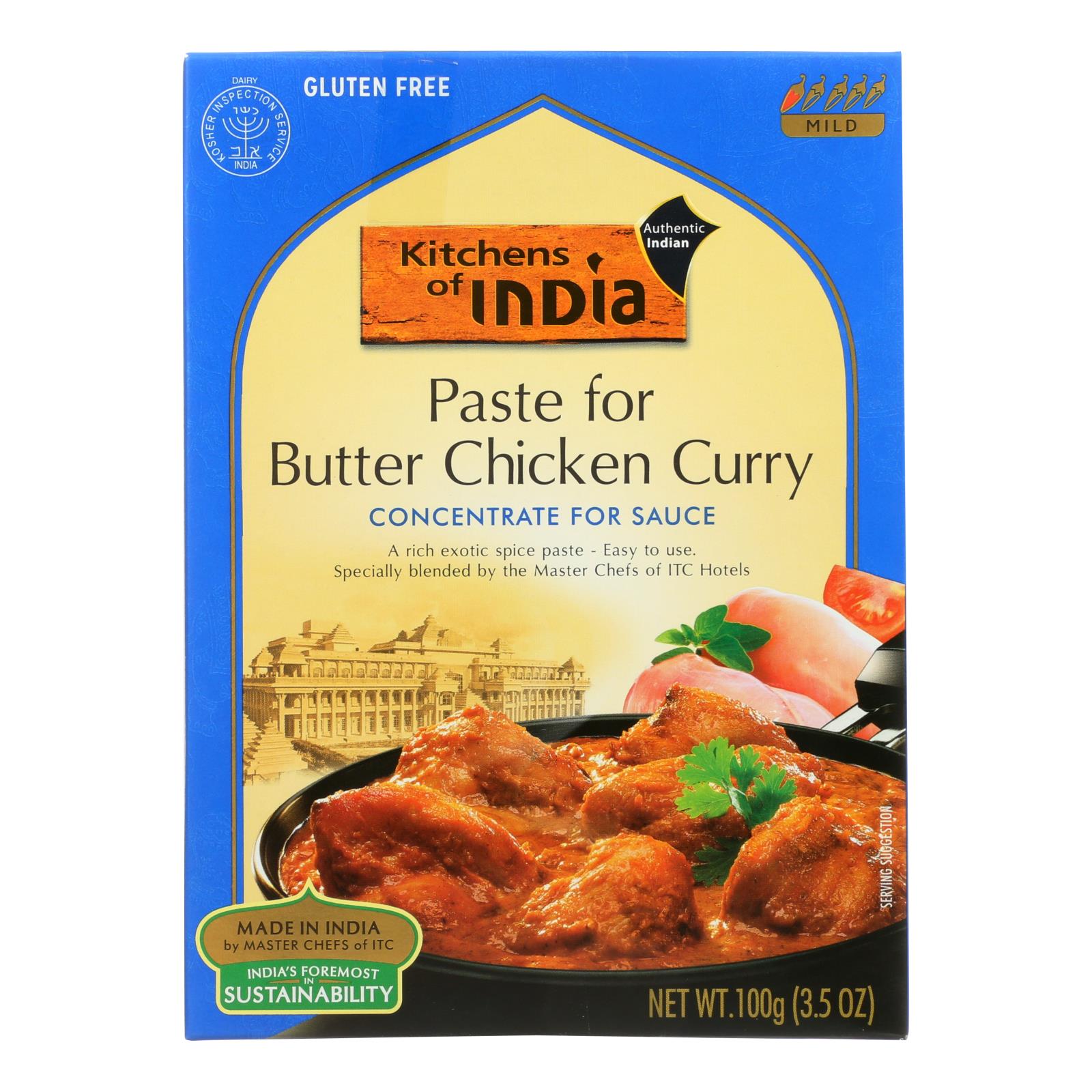 Kitchen Of India Paste - Butter Chicken Curry - 3.5 Oz - Case Of 6 - Maras Green