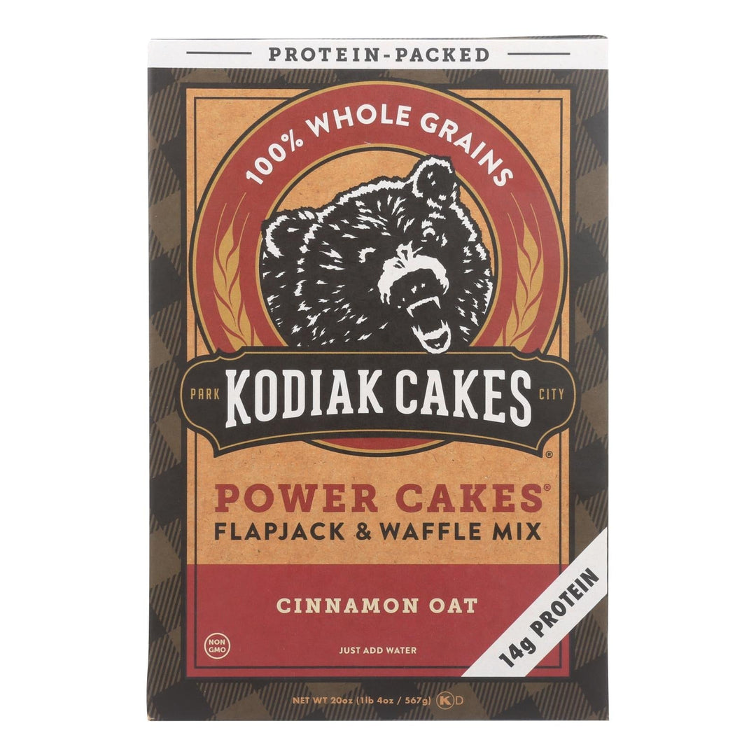 Kodiak Cakes Cinnamon Oat Power Cakes Flapjack & Waffle Mix - Case Of 6 - 20 Oz - Maras Green