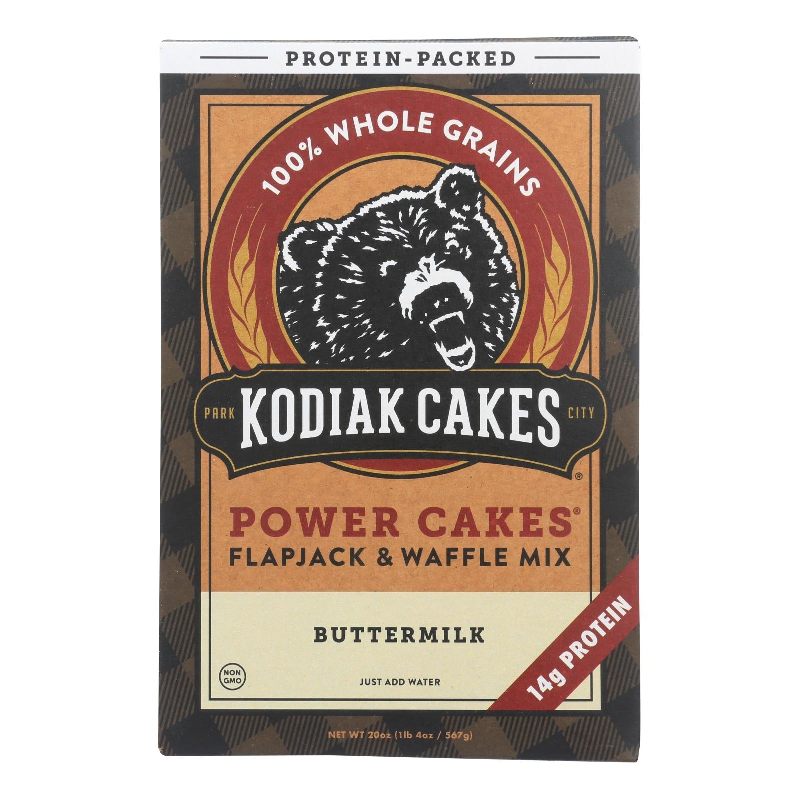 Kodiak Cakes Power Cakes Flapjack & Waffle Mix - Case Of 6 - 20 Oz - Maras Green