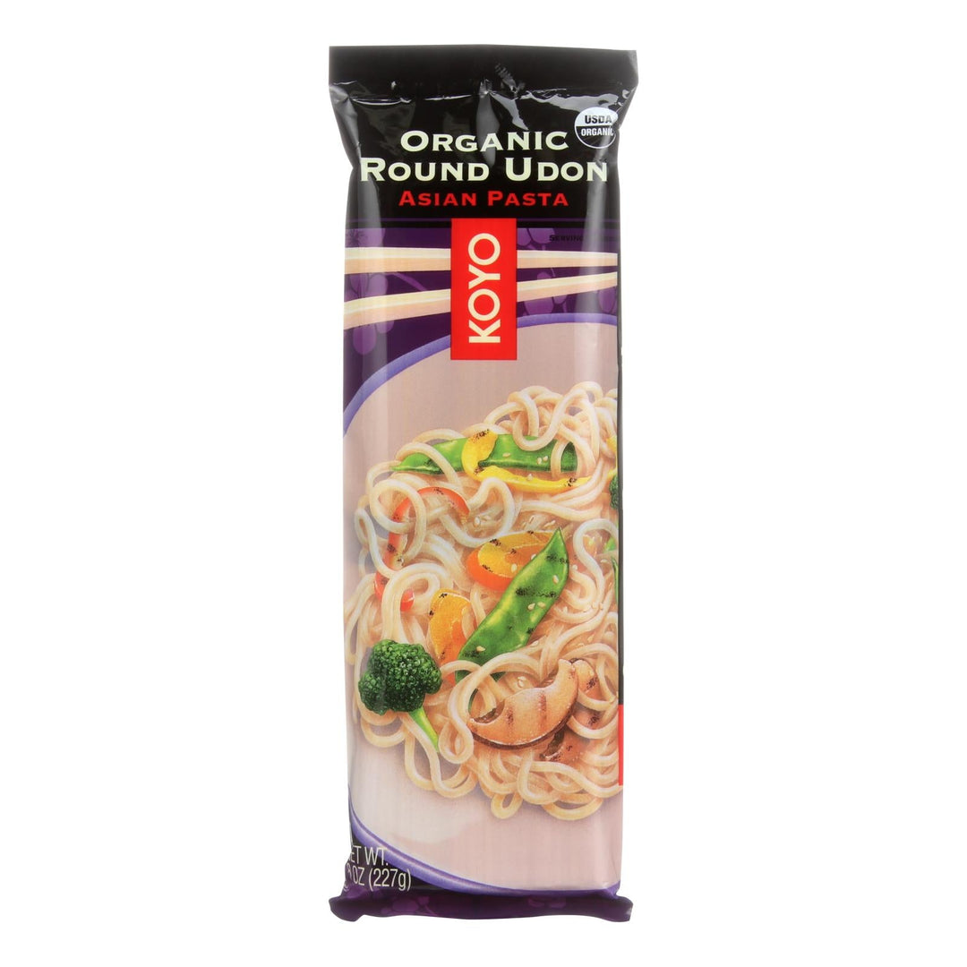 Koyo Organic Round Udon Noodles - Case Of 12 - 8 Oz - Maras Green