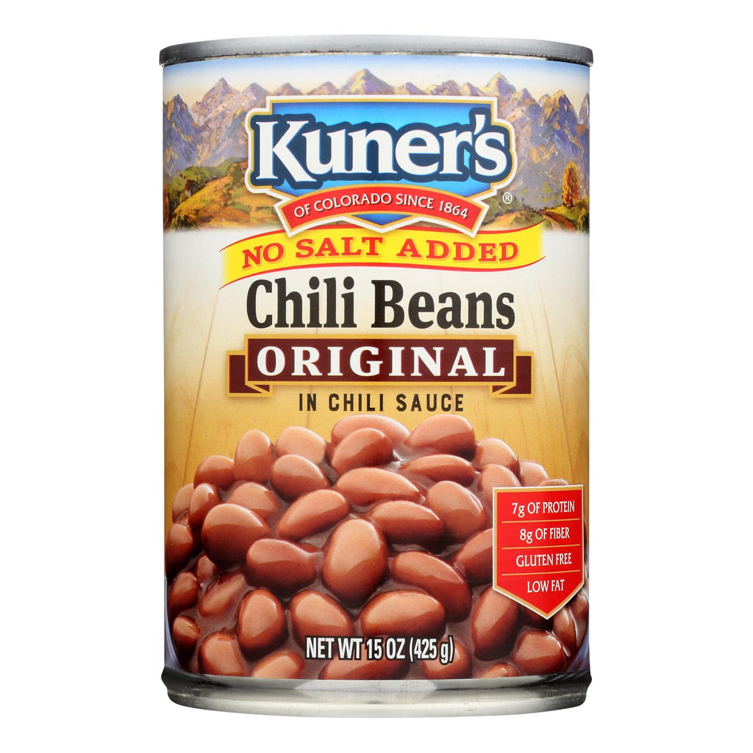 Kuner No Salt Added Chili Beans In Chili Sauce - Case Of 12 - 15 Oz - Maras Green
