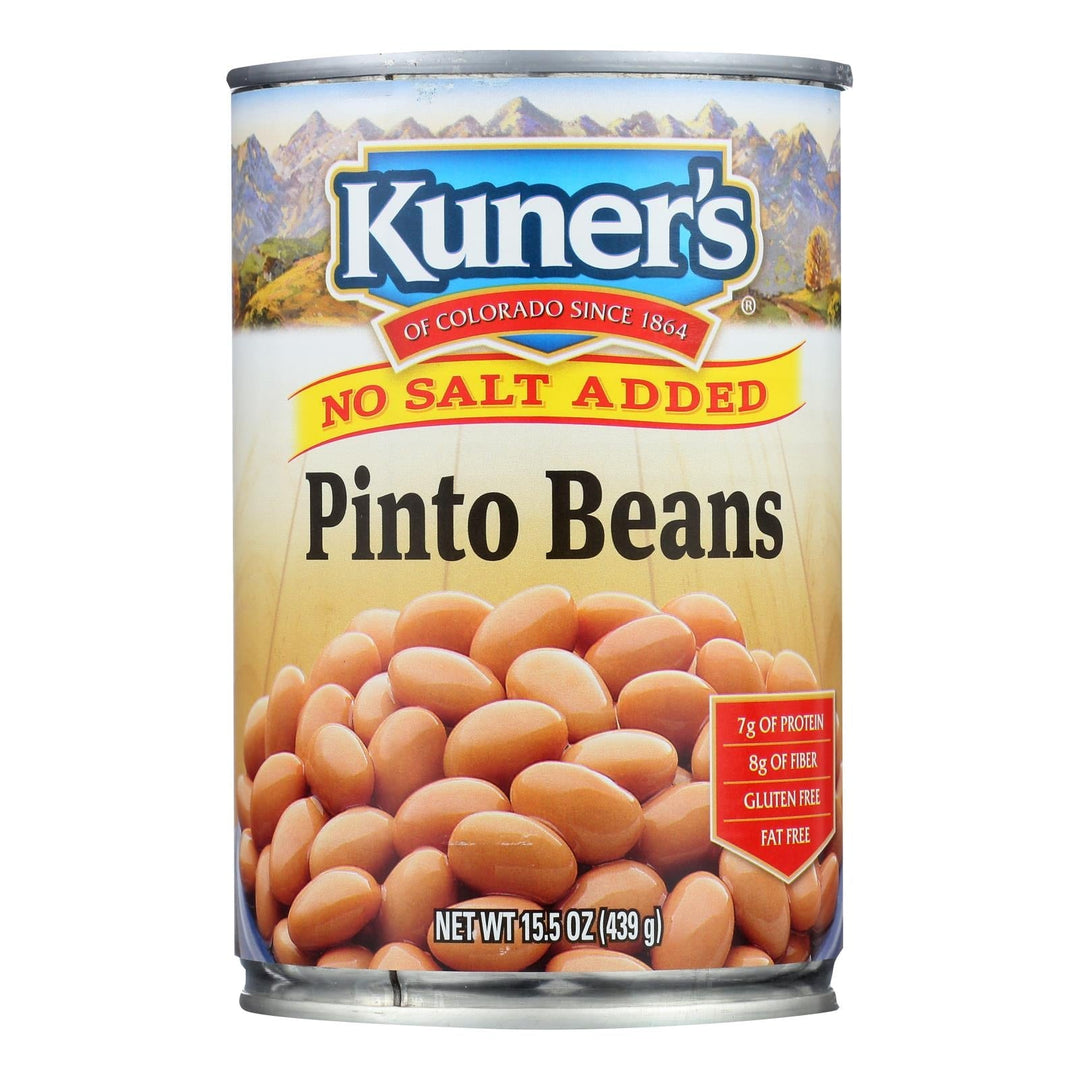 Kuner - Pinto Beans - No Salt Added - Case Of 12 - 15 Oz. - Maras Green