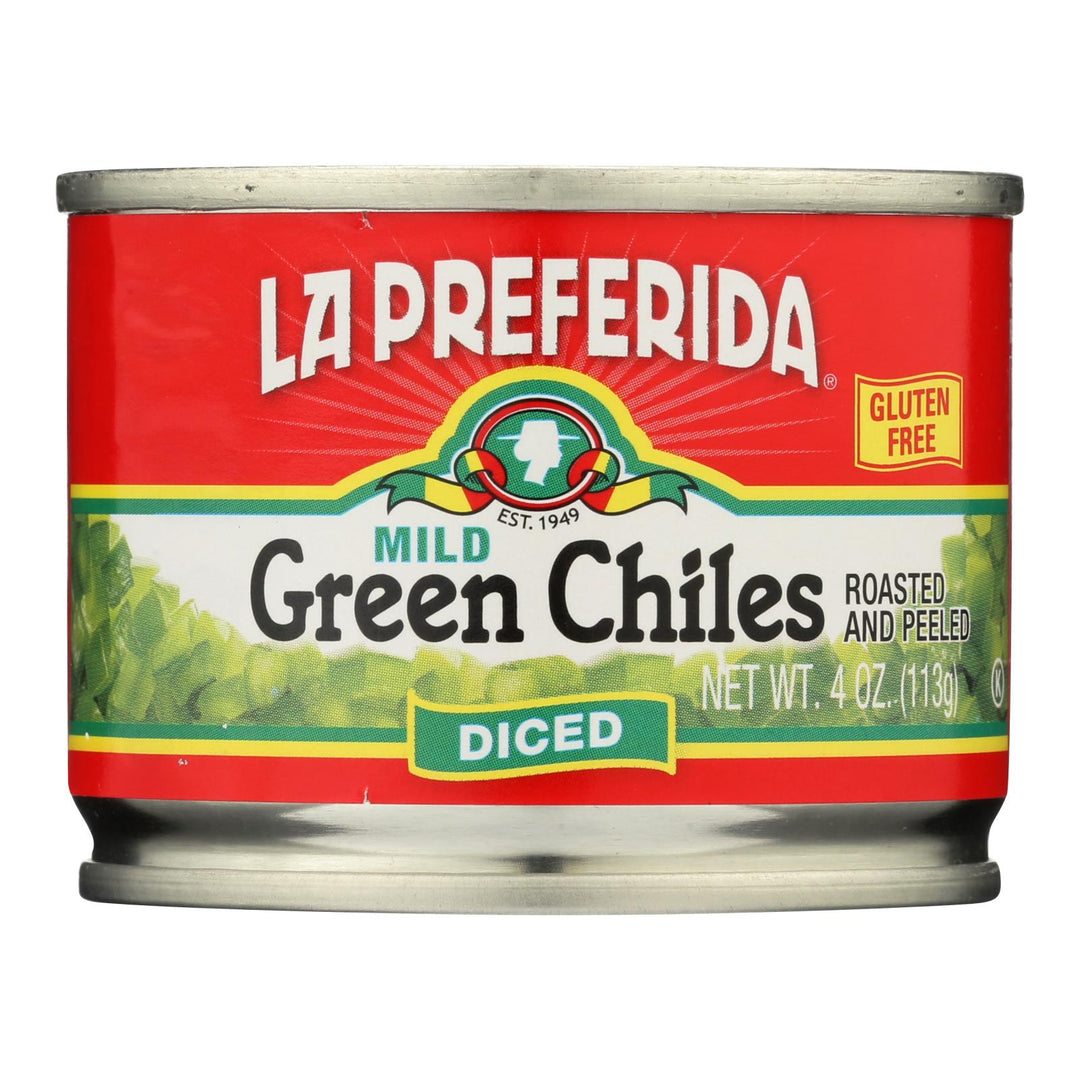 La Preferida Green Chiles - Diced - Case Of 24 - 4 Oz. - Maras Green