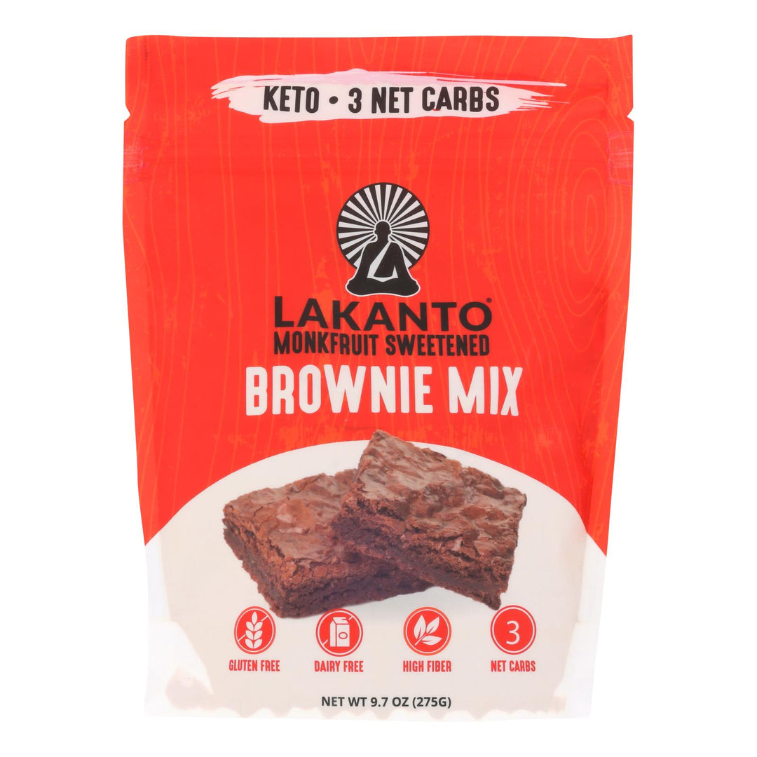 Lakanto - Monkfruit Sweetened Brownie Mix - Case Of 8 - 9.7 Oz. - Maras Green