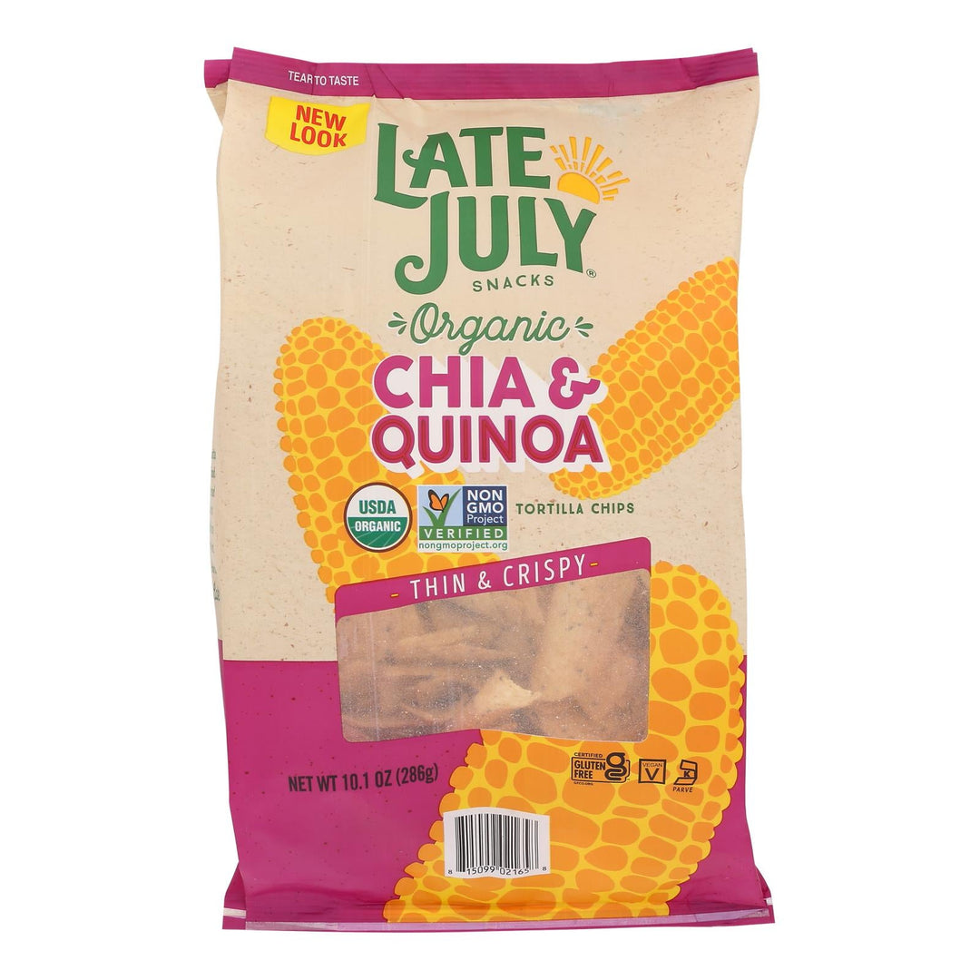 Late July Snacks - Tort Chip Chia Quinoa - Case Of 9 - 10.1 Oz - Maras Green
