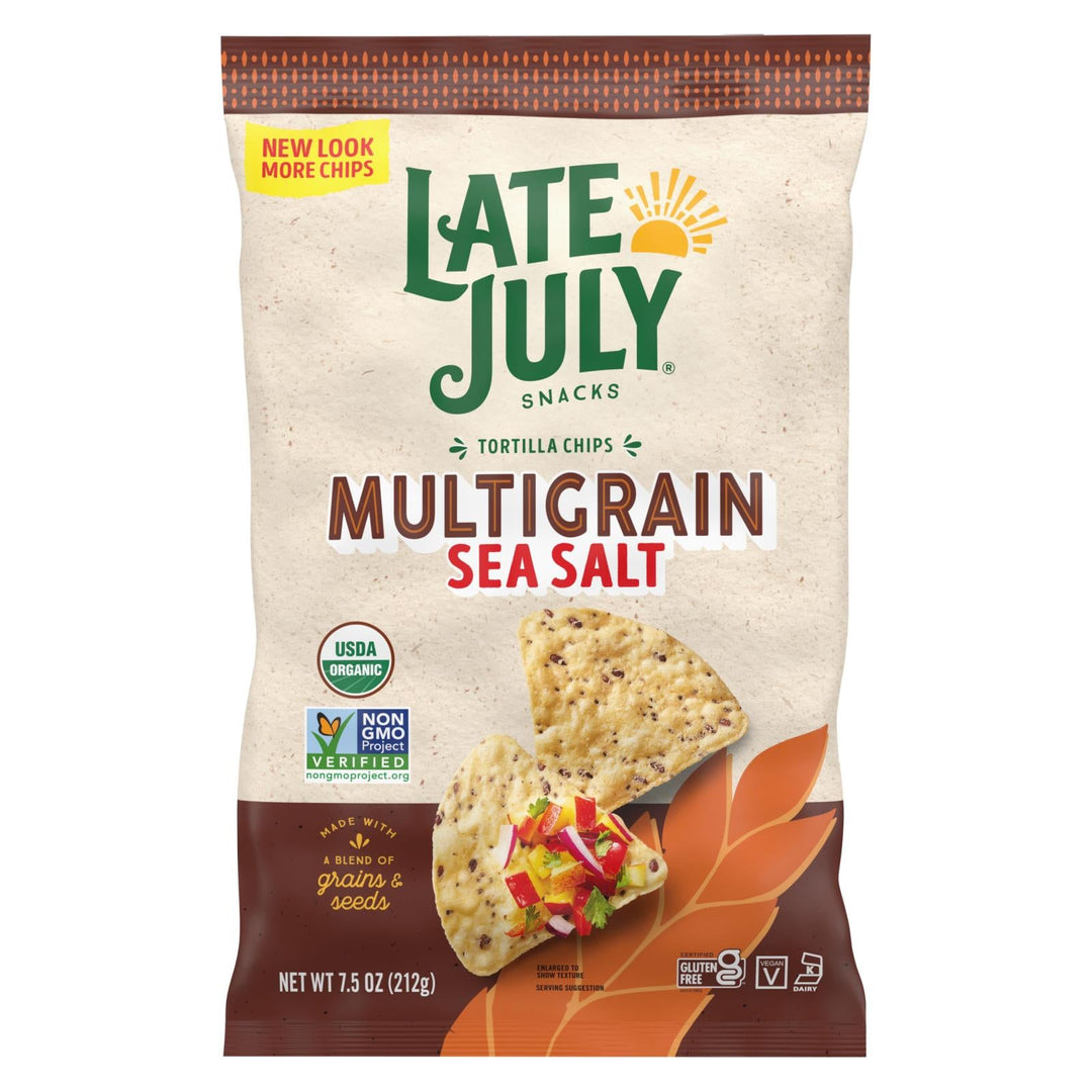 Late July Snacks - Tort Chips Multigrn Sea Salt Gluten Free - Case Of 12 - 7.5 Oz - Maras Green