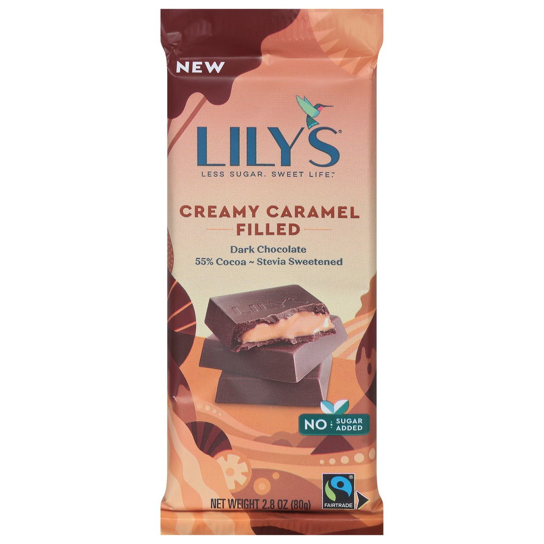 Lilys - Bar Dark Chocolate Cr Caramel - Case Of 12 - 2.8 Oz - Maras Green