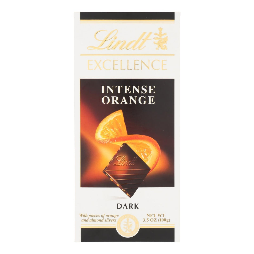 Lindt - Bar Chocolate Excel Orange - Case Of 12 - 3.5 Oz - Maras Green