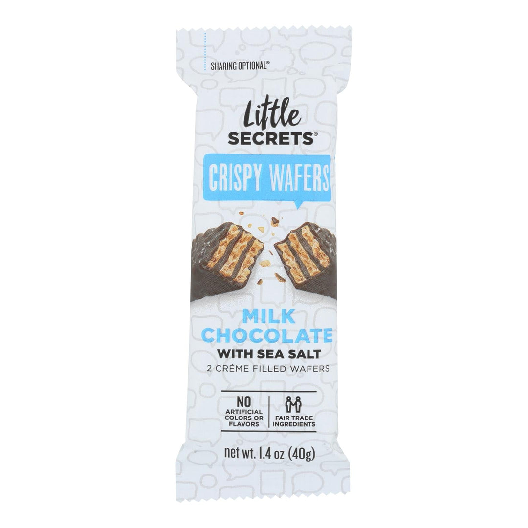 Little Secrets Crispy Wafer - Milk Chocolate With Sea Salt - Case Of 12 - 1.4 Oz. - Maras Green