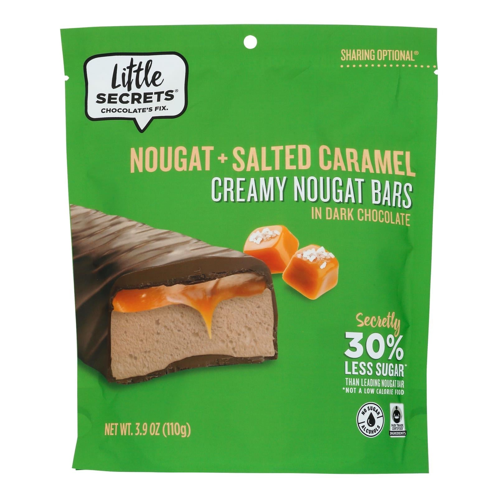 Little Secrets - Nougat Bar Salted Caramel - Case Of 6 - 3.9 Oz - Maras Green