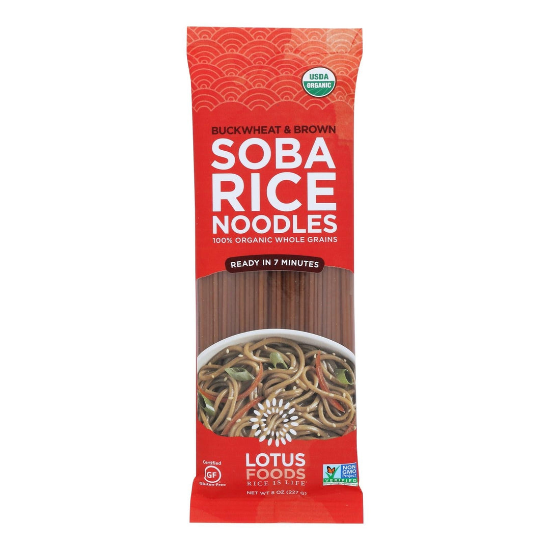 Lotus Foods - Ndls Organic Bkwt/bn Rc Soba - Case Of 8 - 8 Oz - Maras Green