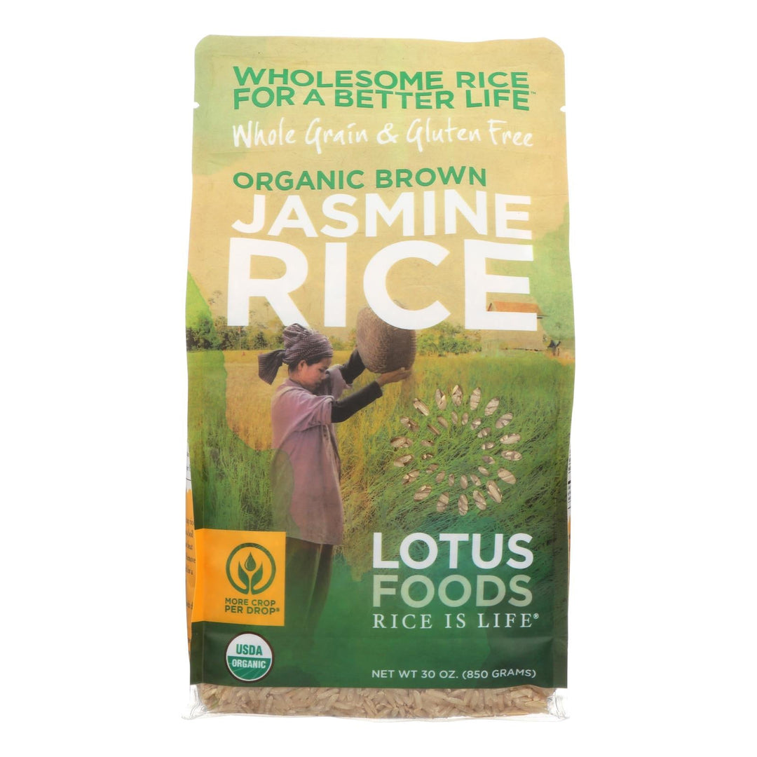 Lotus Foods Organic - Rice - Brown - Jasmine - Case Of 6 - 30 Oz - Maras Green