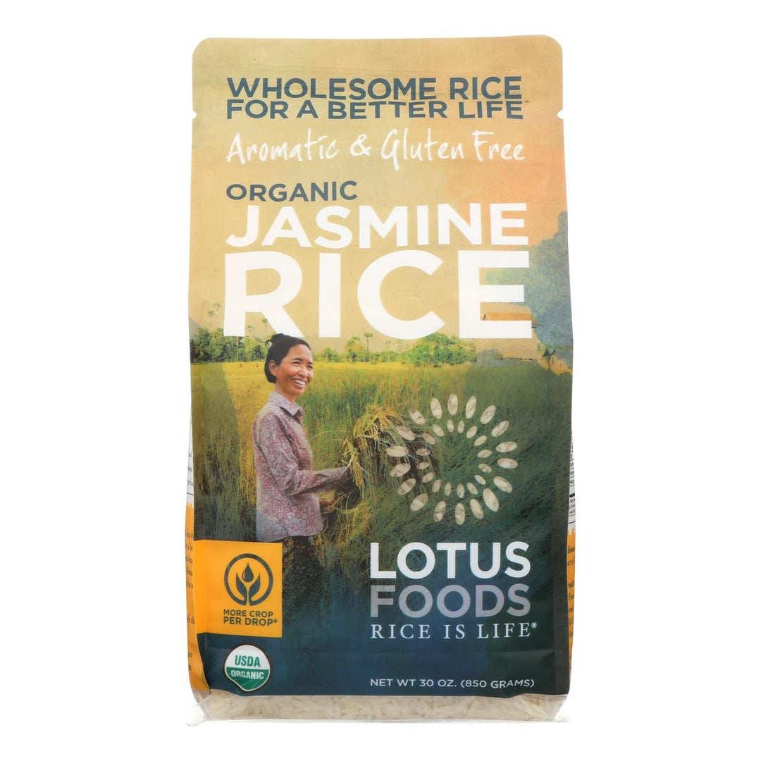 Lotus Foods Organic - Rice - White - Jasmine - Case Of 6 - 30 Oz - Maras Green