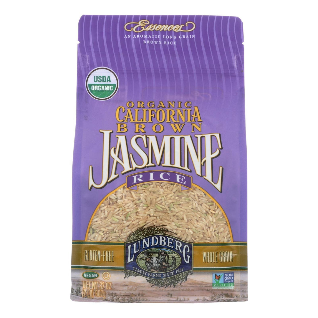 Lundberg Family Farms Brown Jasmine Rice - Case Of 6 - 2 Lb. - Maras Green