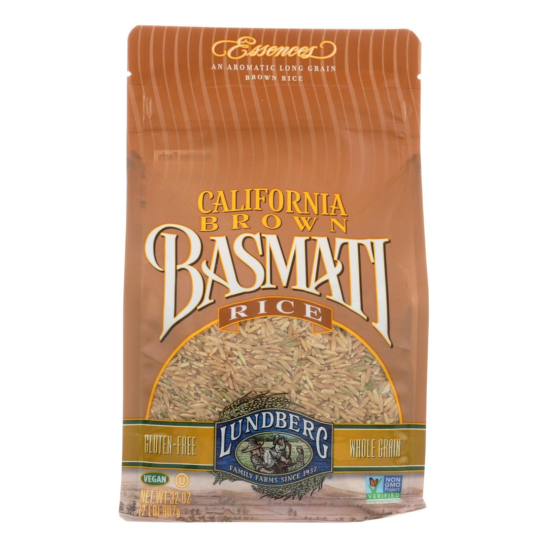 Lundberg Family Farms Organic Brown Basmati Rice - Case Of 6 - 2 Lb. - Maras Green