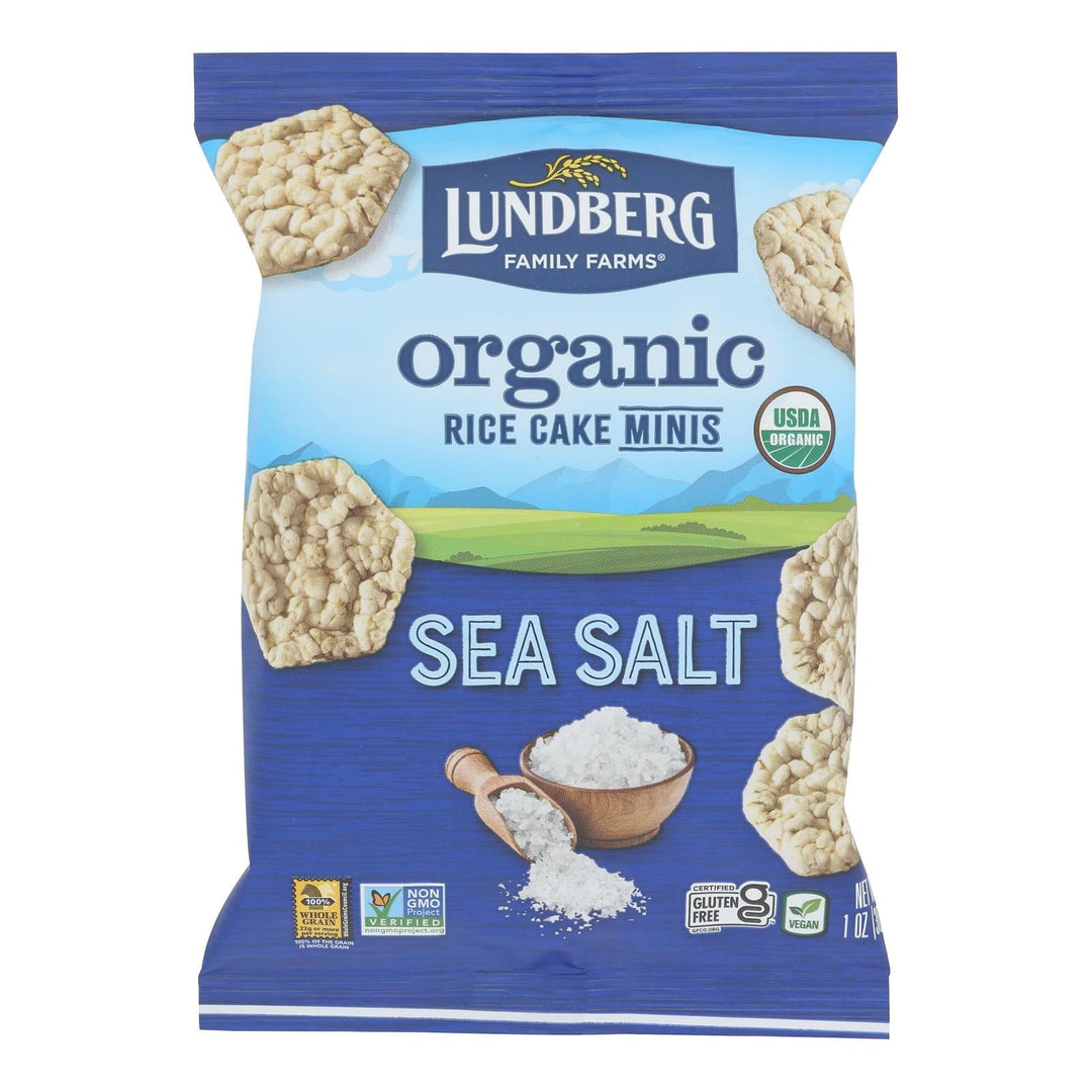 Lundberg Family Farms - Rice Cakes Mini Sea Salt - Case Of 24 - 1 Oz - Maras Green