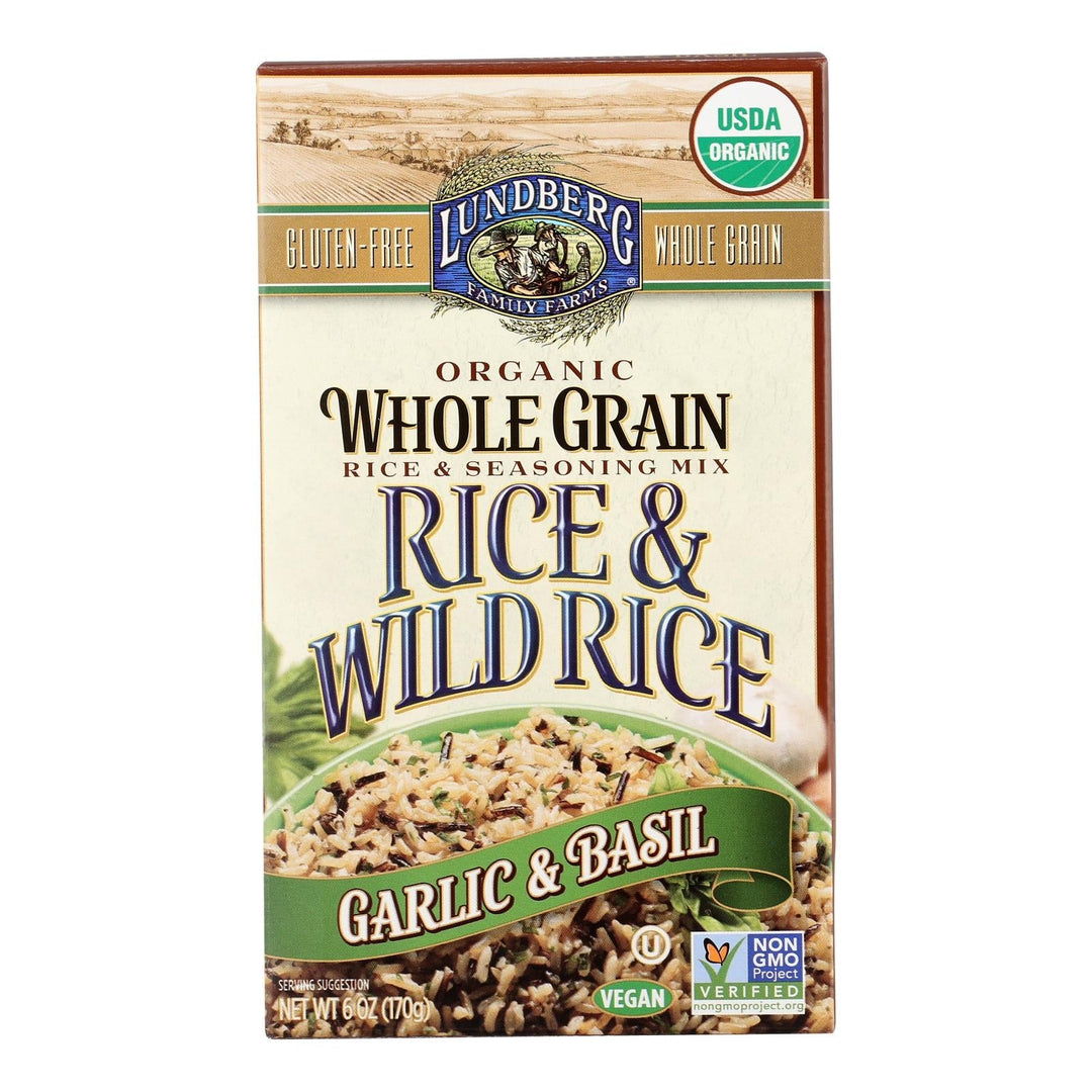 Lundberg Family Farms Whole Grain Rice And Wild Rice - Case Of 6 - 6 Oz. - Maras Green