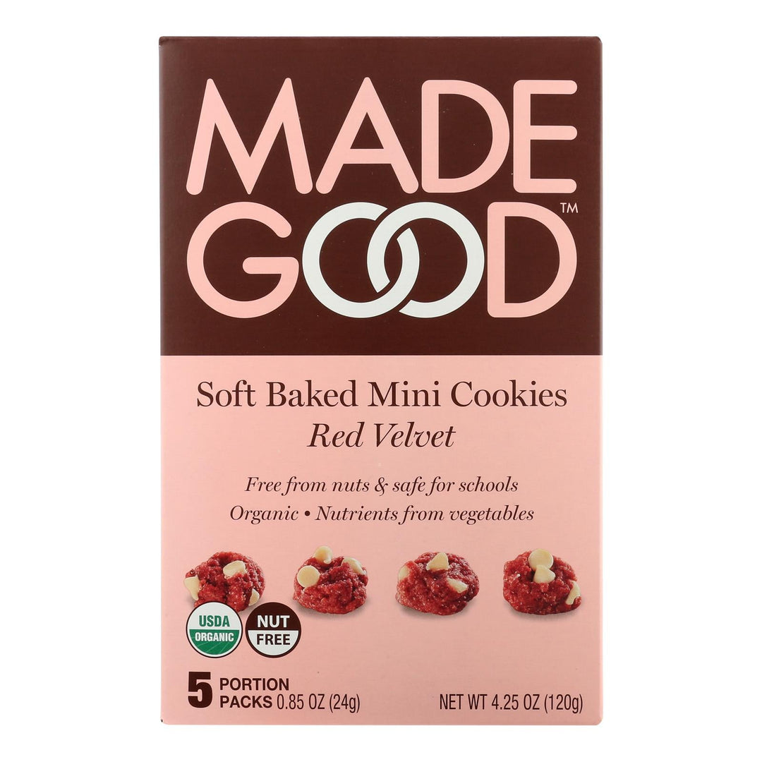 Made Good - Cookies Soft Mini Red Velvet - Case Of 6 - 4.25 Oz - Maras Green