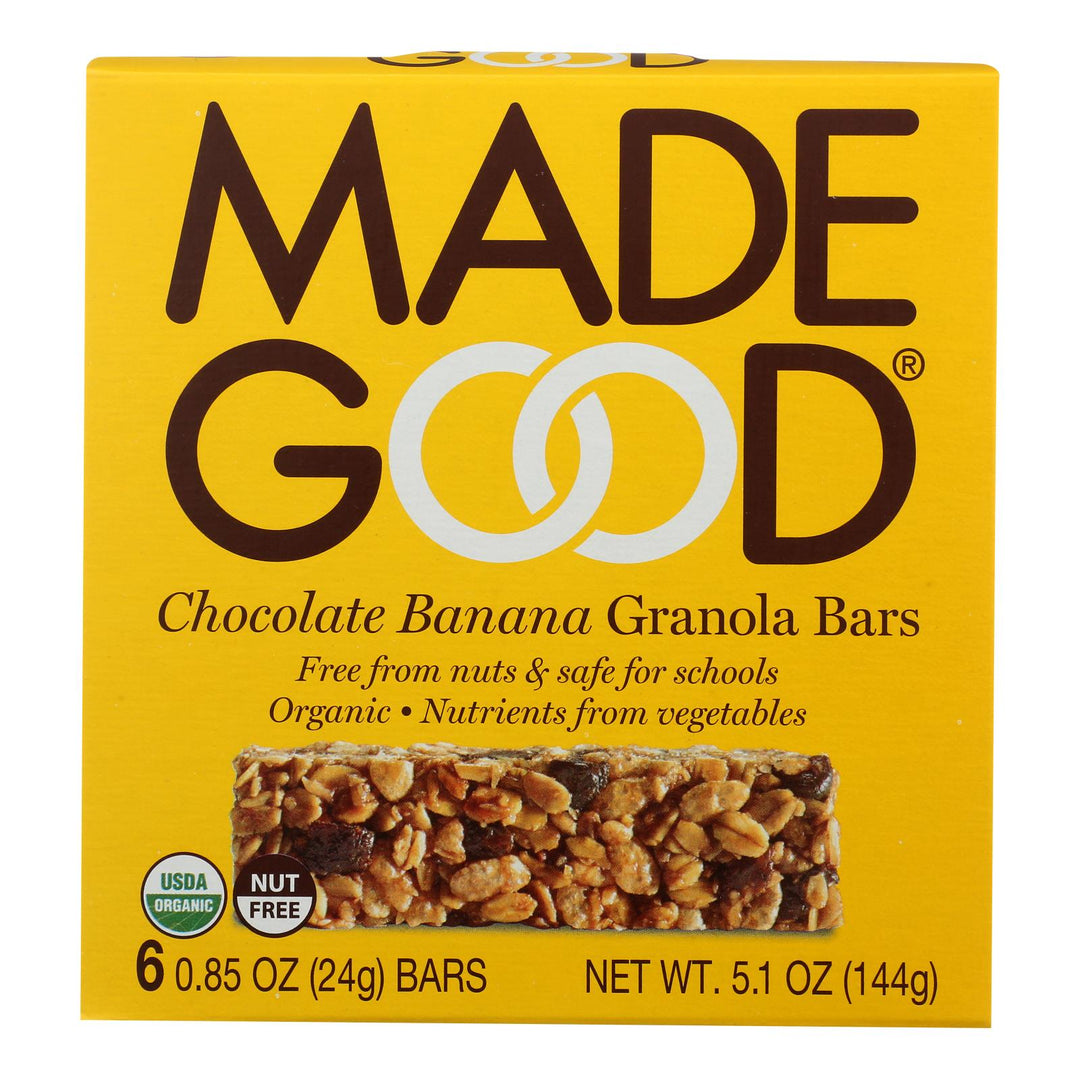 Made Good Granola Bar - Chocolate Banana - Case Of 6 - 5 Oz. - Maras Green