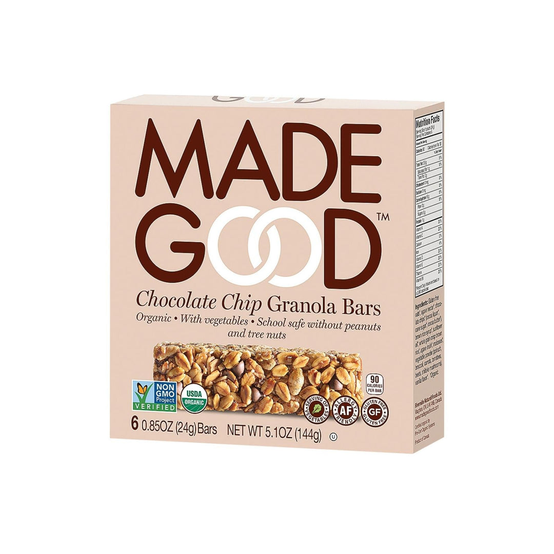 Made Good Granola Bar - Chocolate Chip - Case Of 6 - 5 Oz. - Maras Green