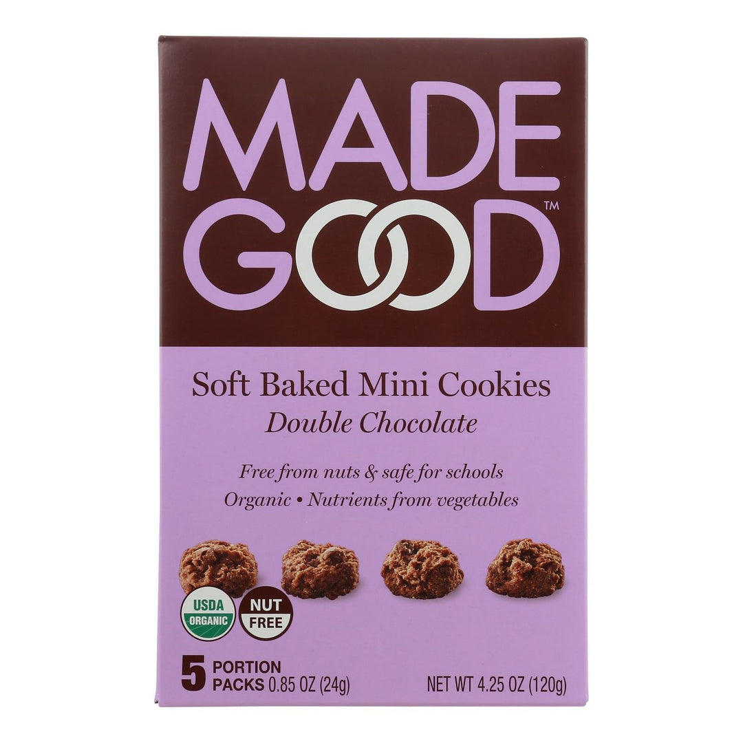 Made Good Soft Baked Mini Cookies - Double Chocolate - Case Of 6 - 4.25 Oz. - Maras Green