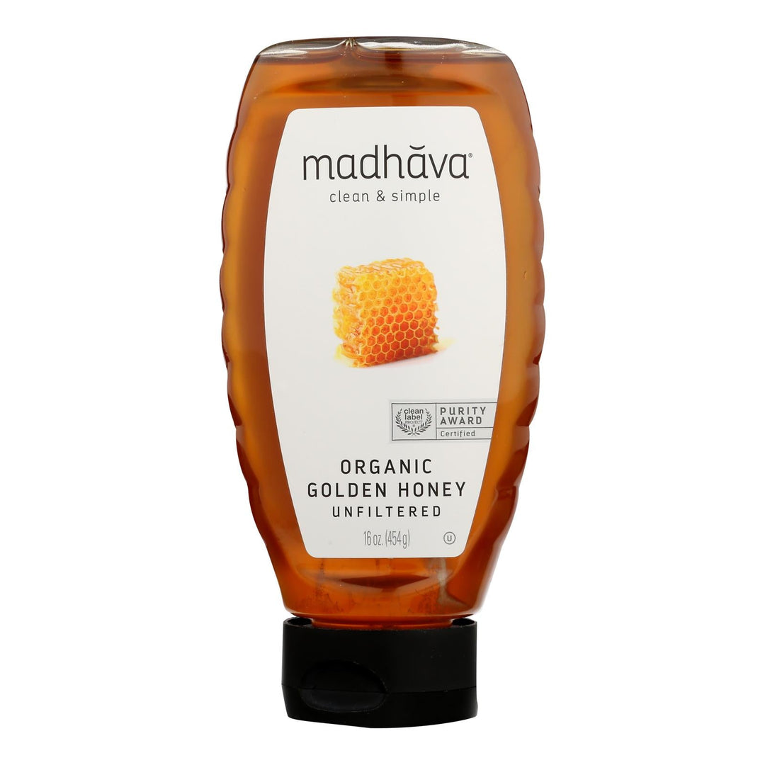 Madhava Honey - Honey Golden Squz - Case Of 6 - 17.6 Oz - Maras Green