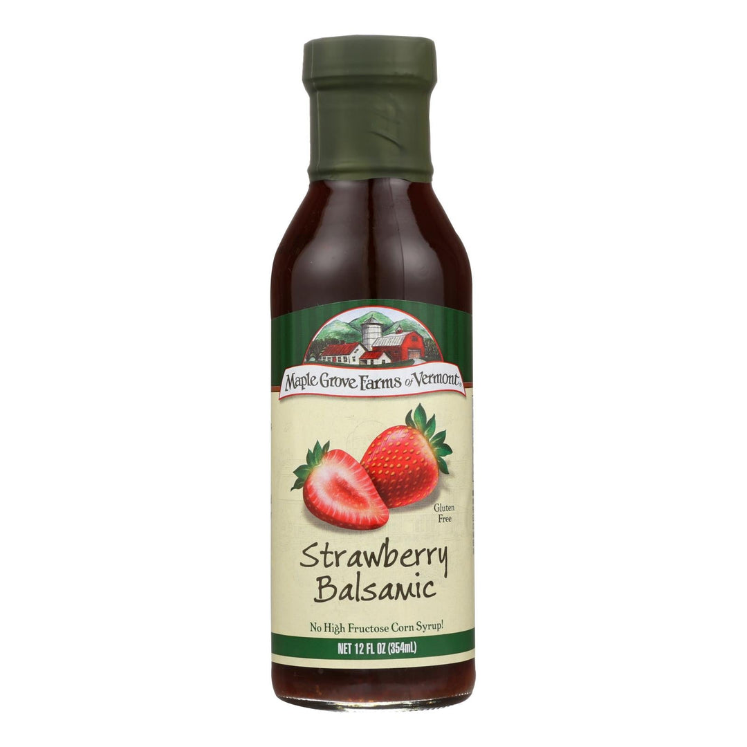 Maple Grove Farms - Salad Dressing - Strawberry Balsamic - Case Of 6 - 12 Fl Oz. - Maras Green
