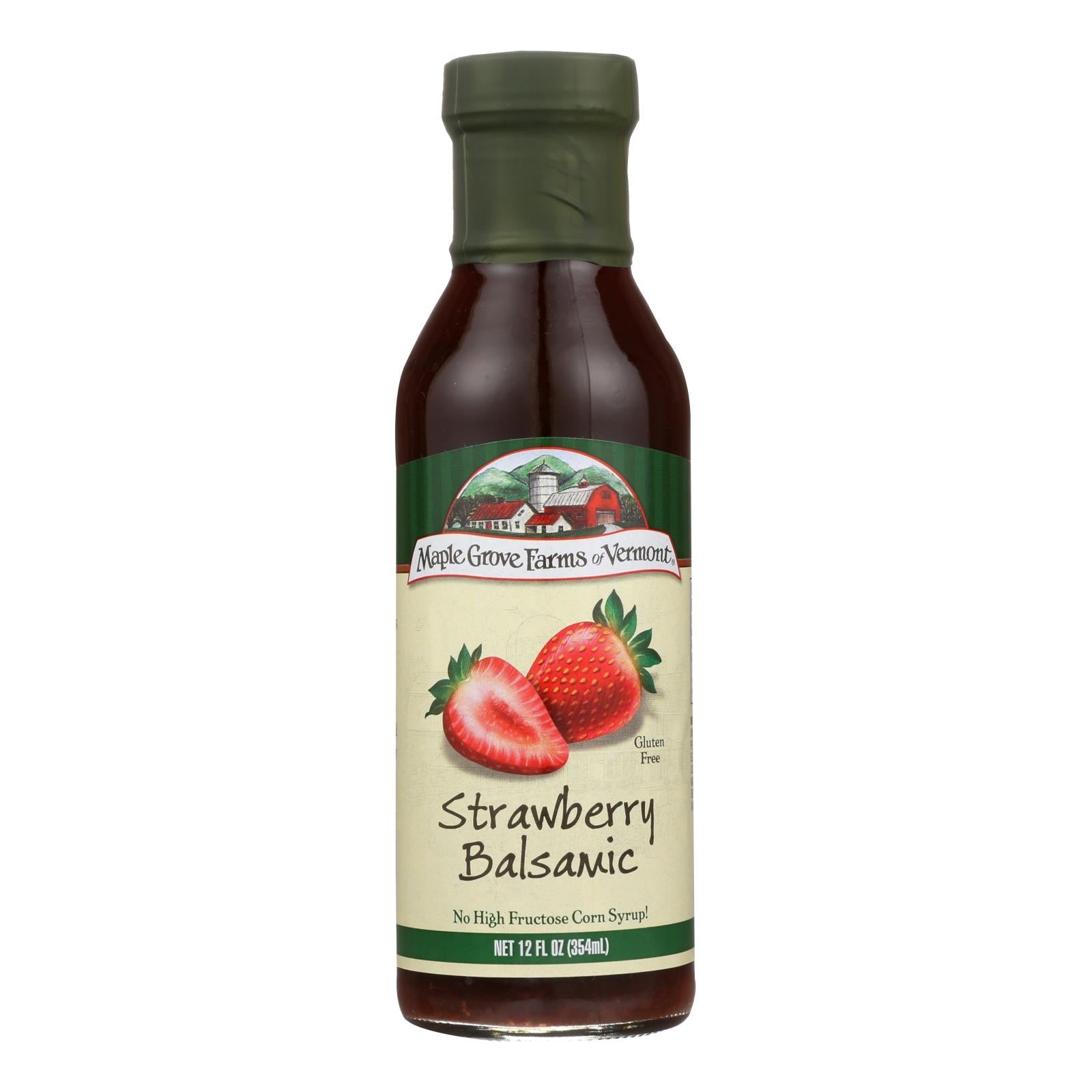 Maple Grove Farms - Salad Dressing - Strawberry Balsamic - Case Of 6 - 12 Fl Oz. - Maras Green
