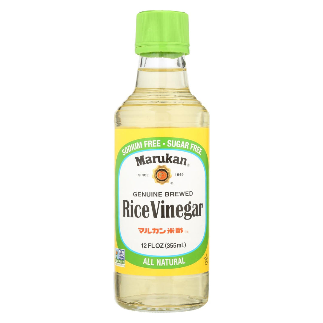 Marukan Rice Vinegar - Genuine Brewed - Case Of 6 - 12 Fl Oz. - Maras Green