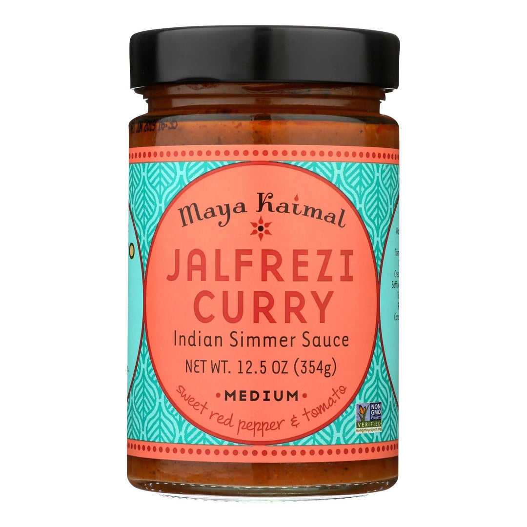 Maya Kaimal Indian Simmer Sauce - Jalfrezi Curry - Case Of 6 - 12.5 Oz. - Maras Green
