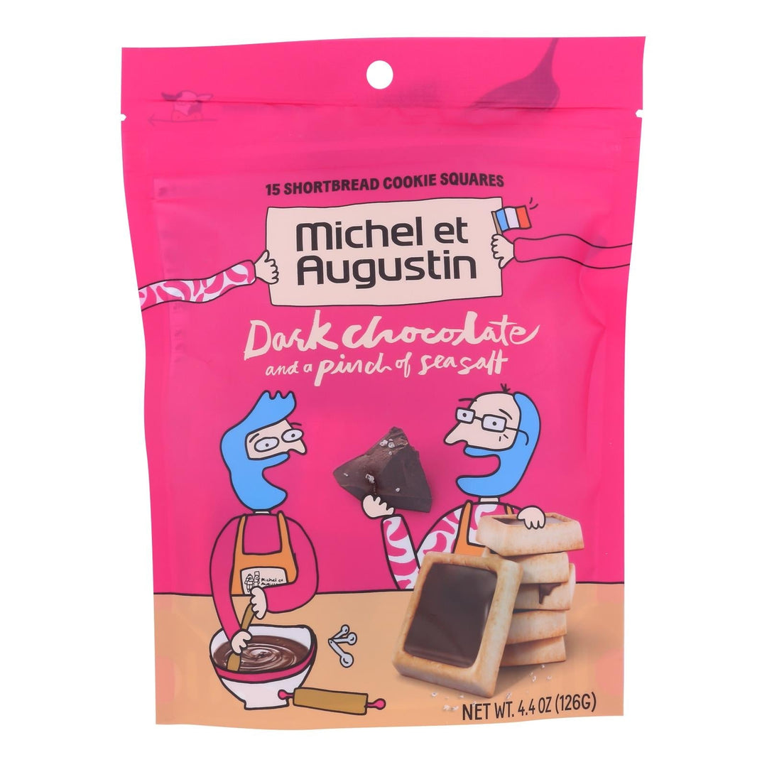Michel Et Augustin - Cookie Dark Chocolate Ss Shortbread - Case Of 6 - 4.4 Oz - Maras Green
