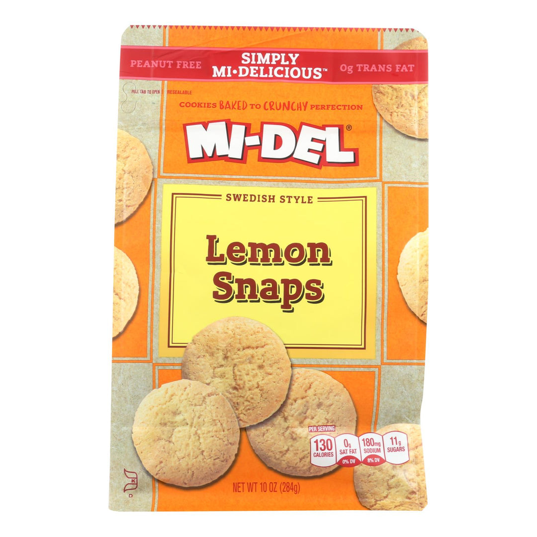 Midel Cookies - Lemon Snaps - Case Of 8 - 10 Oz - Maras Green
