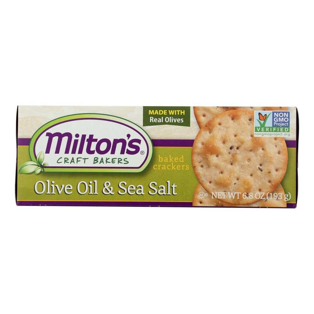 Miltons - Cracker Olive Oil & Sea Salt - Case Of 8 - 6.8 Oz - Maras Green