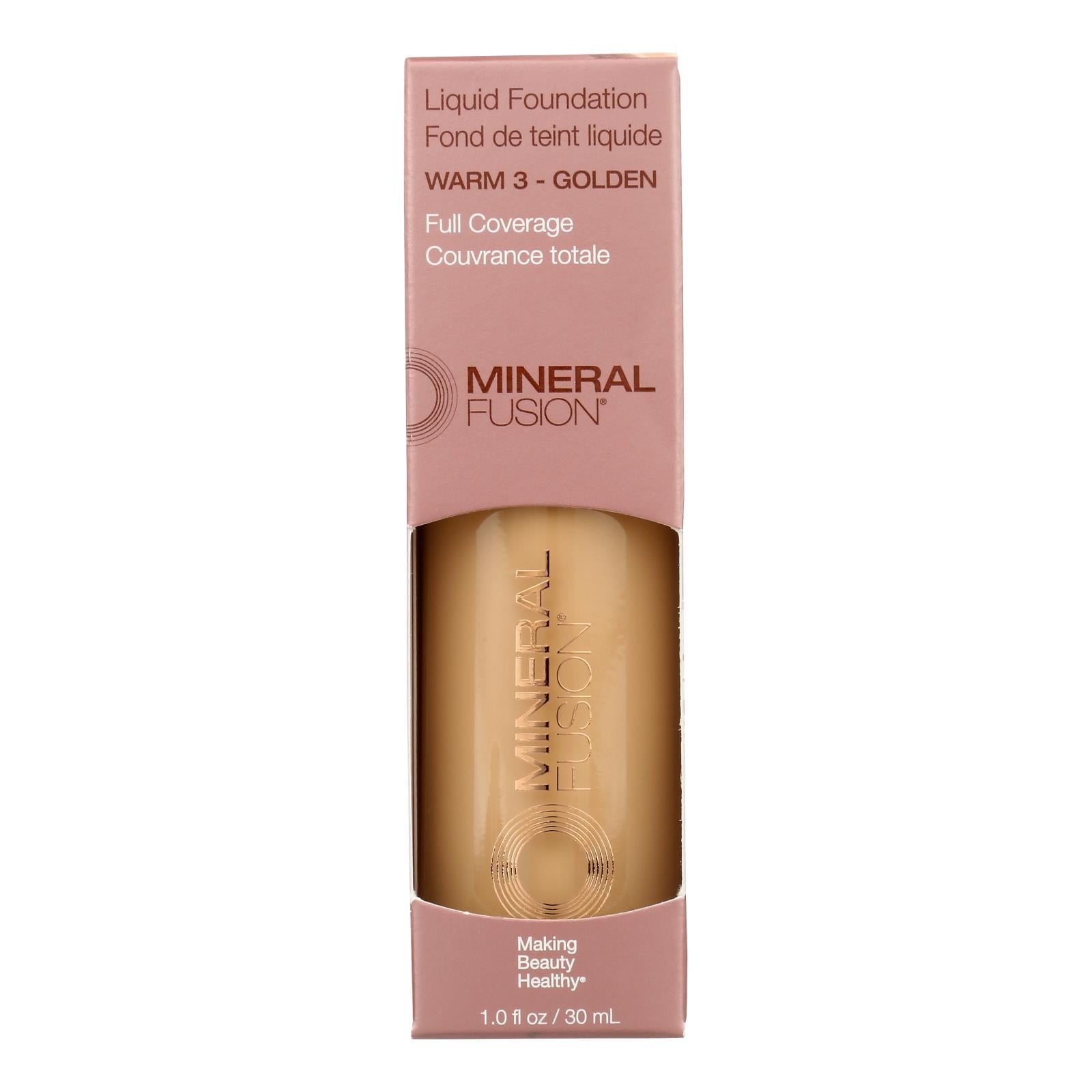 Mineral Fusion - Mkup Liquid Foundation Warm3 - 1 Each - 1 Fz - Maras Green