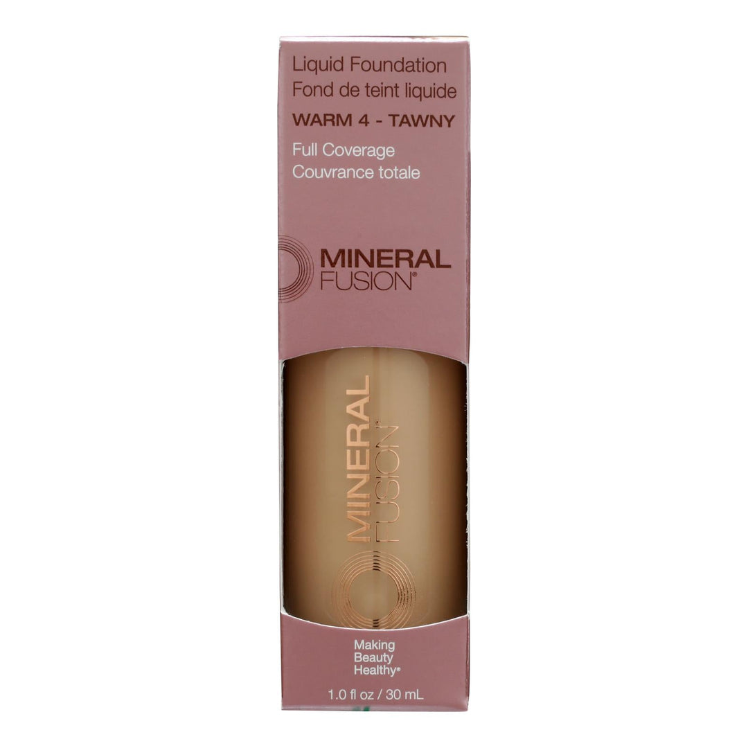 Mineral Fusion - Mkup Liquid Foundation Warm4 - 1 Each - 1 Fz - Maras Green