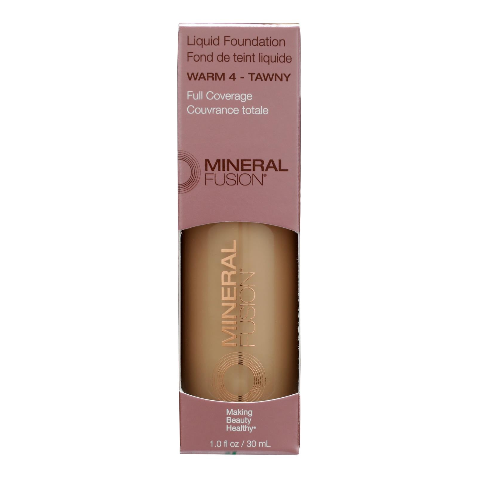 Mineral Fusion - Mkup Liquid Foundation Warm4 - 1 Each - 1 Fz - Maras Green