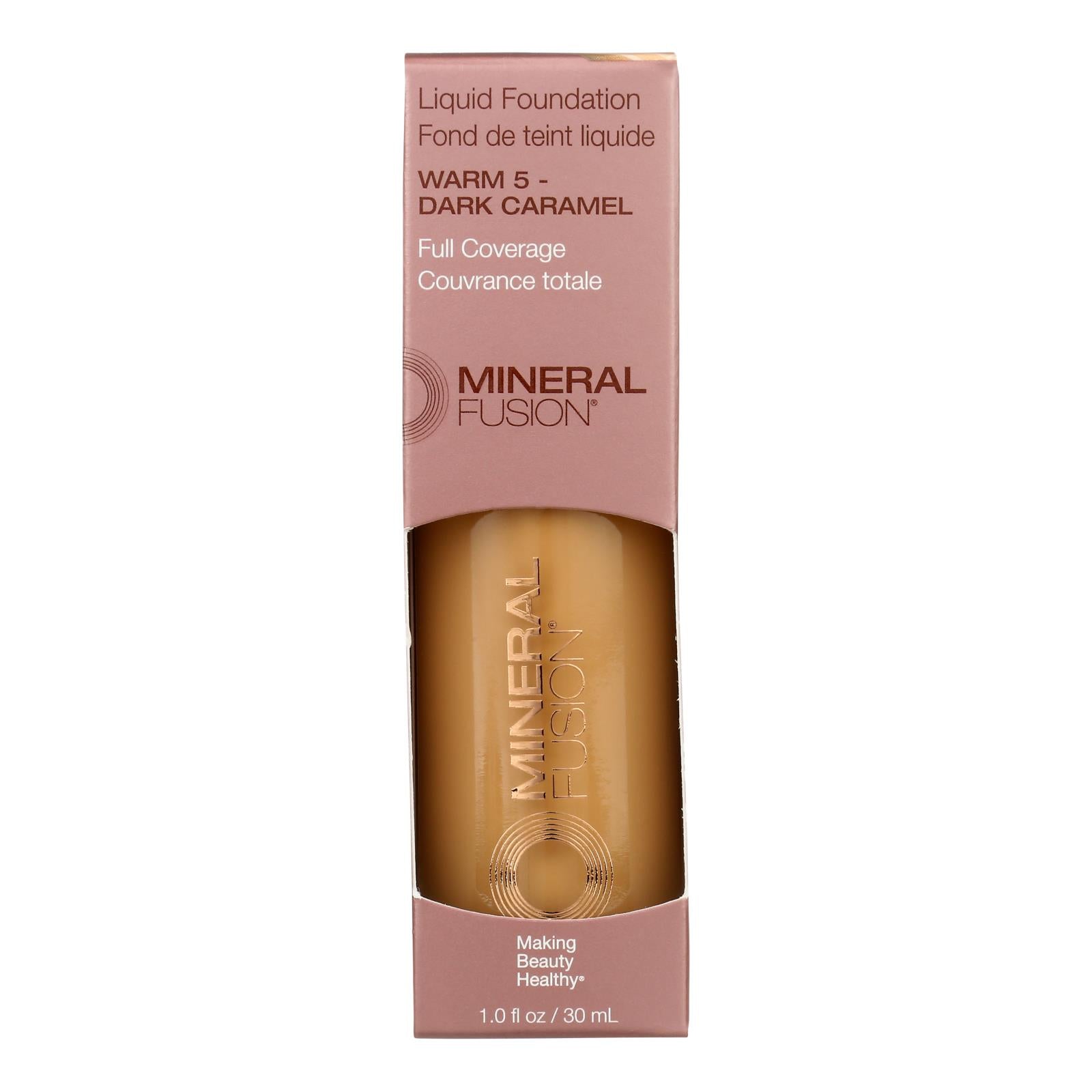 Mineral Fusion - Mkup Liquid Foundation Warm5 - 1 Each - 1 Fz - Maras Green