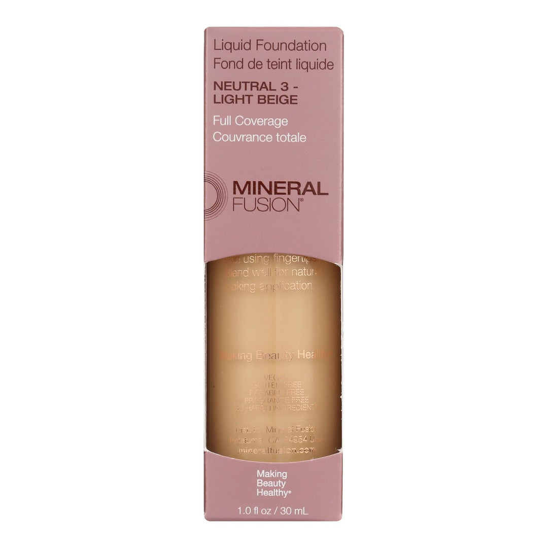 Mineral Fusion - Mkup Liquid Foundtn Ntral 3 - 1 Each - 1 Fz - Maras Green