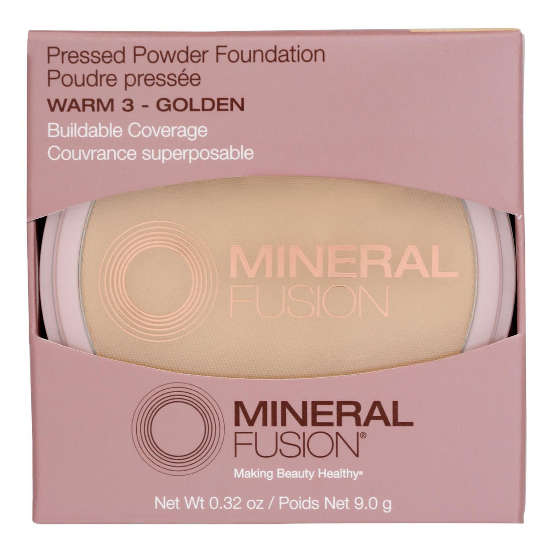 Mineral Fusion - Mkup Pressed Base Warm 3 - 1 Each - .32 Oz - Maras Green
