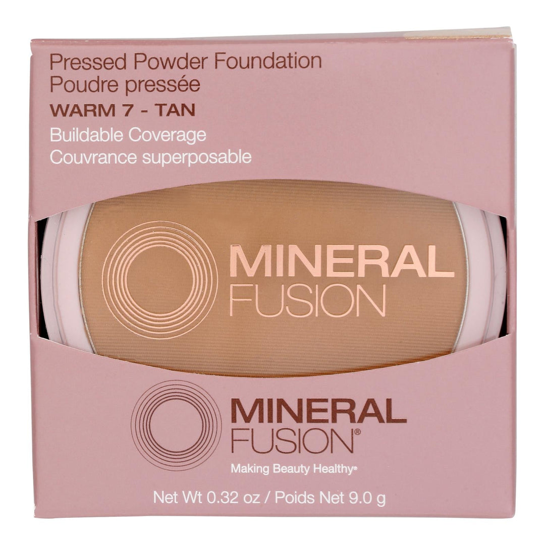 Mineral Fusion - Mkup Pressed Base Warm 7 - 1 Each - .32 Oz - Maras Green