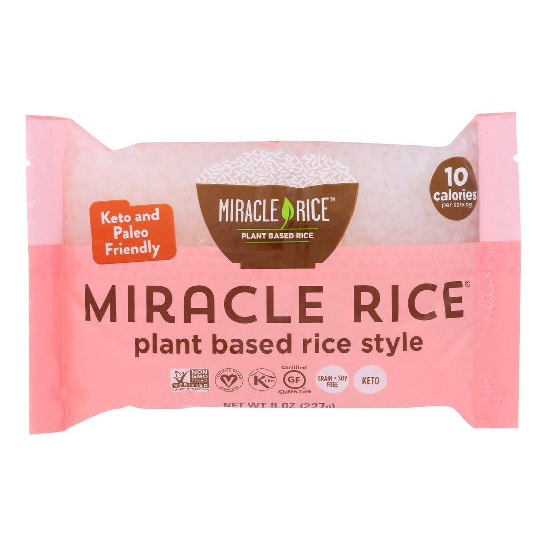 Miracle Noodle Rice - Shirataki - Miracle Rice - 8 Oz - Case Of 6 - Maras Green