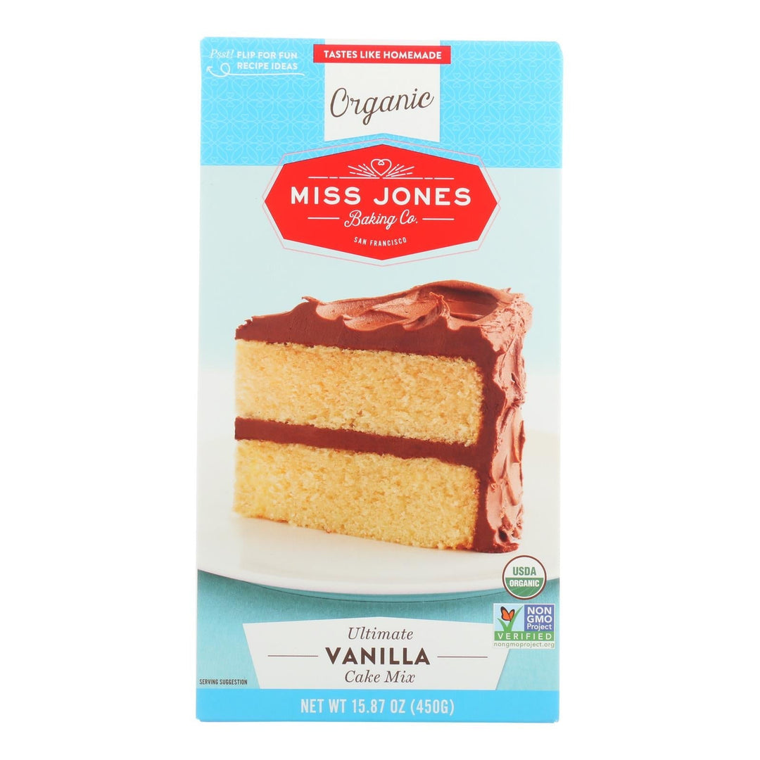 Miss Jones Baking Cake Mix - Vanilla - Case Of 6 - 15.87 Oz. - Maras Green