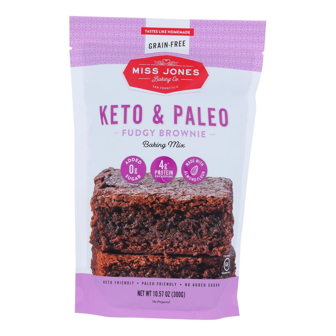 Miss Jones Baking Co - Brownie Mix Keto - Case Of 6 - 10.57 Oz - Maras Green